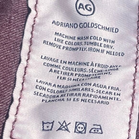 Adriano Goldschmied AG The Stevie Wine Velvet Textured Slim Straight Jea… - Picture 11 of 12